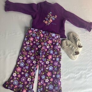 My Twinn Doll Girl Purple Floral Outfit Shoes for the 23" Doll